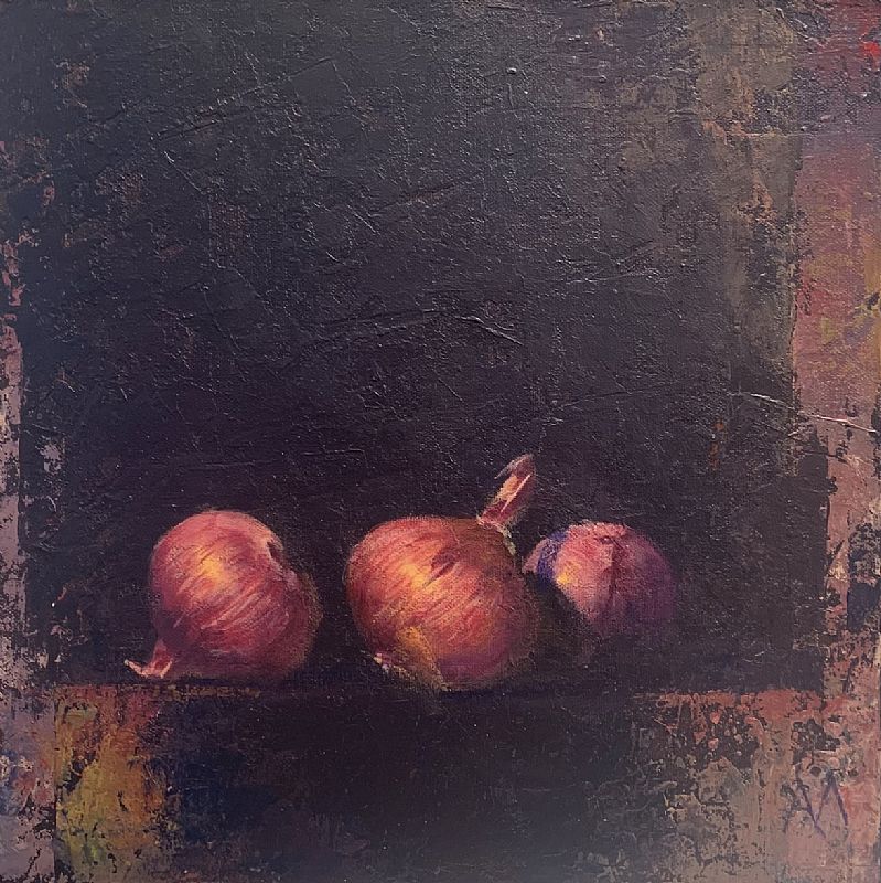 Still Life with Onions II by Allan  Madsen