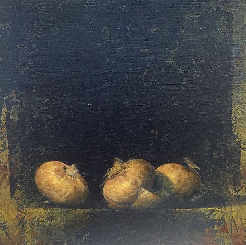 Allan  Madsen - Still life with Onions I